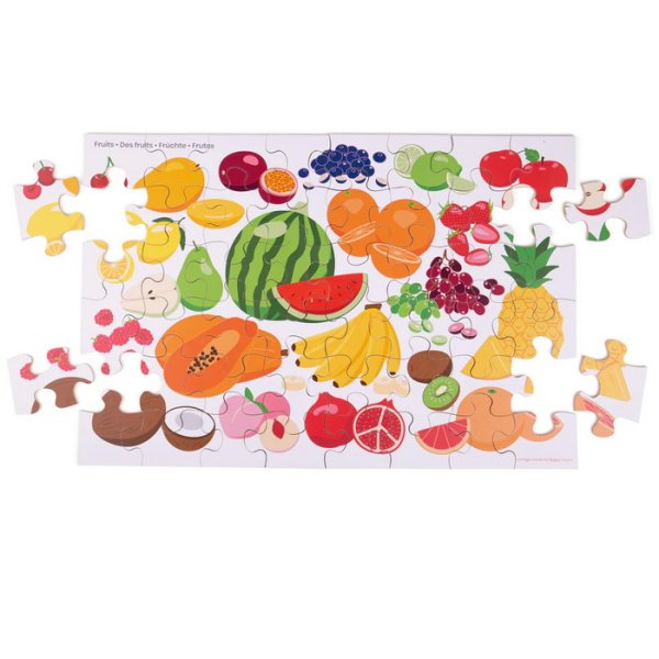Bigjigs Podlahové puzzle Ovocie, 48 dielikov