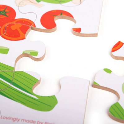 Bigjigs Podlahové puzzle Zelenina, 48 dielikov