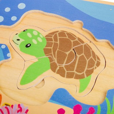 Bigjigs Viacvrstvové puzzle životný cyklus korytnačky