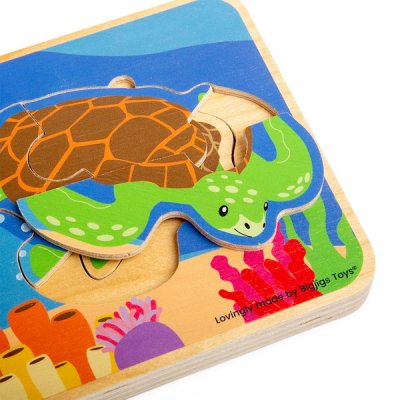 Bigjigs Viacvrstvové puzzle životný cyklus korytnačky