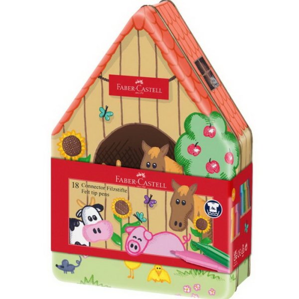 Faber Castell Popisovače s klipom Farma, 18 ks