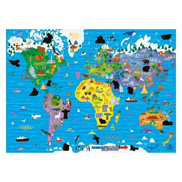 GALT Magické puzzle Mapa sveta, 50 dielikov