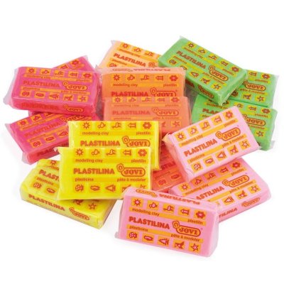 Školská sada Jovi Plastelína neónová 30 x 50g, 6 farieb