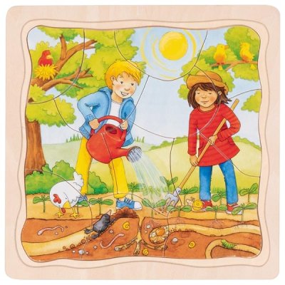Goki Viacvrstvové puzzle Slnečnice, 35 dielikov