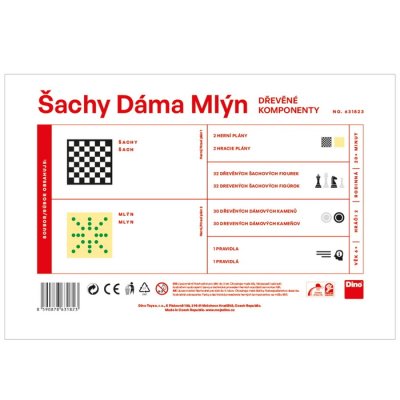 Dino Šach, dáma, mlyn
