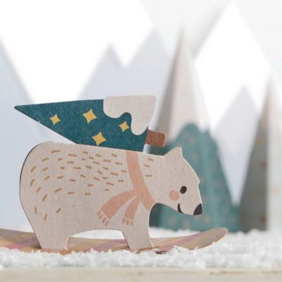 Folia Adventný kalendár - Zasnežená dedinka, 113 ks