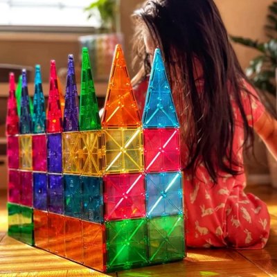 MagnaTiles Školská magnetická stavebnica, 100 dielov