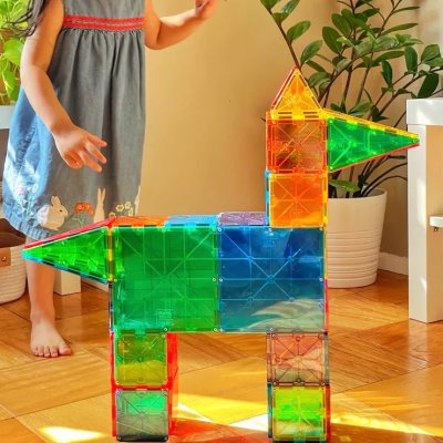 MagnaTiles Školská magnetická stavebnica, 100 dielov