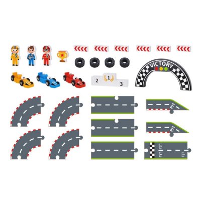 Tooky Toy Pretekárská dráha Formula, 29 ks