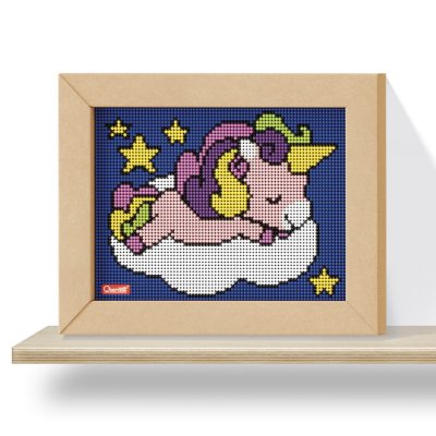 Quercetti Pixel Art 4 Kawaii Unicorn, 4800 gombíkov