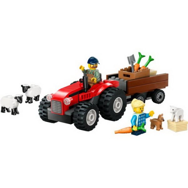 Lego City 60461 Červený traktor s prívesom a ovcami, 116 ks