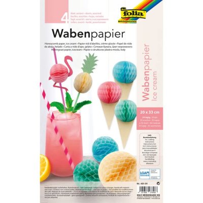Folia Papier plastvový vrstvený Ice cream, 4 ks