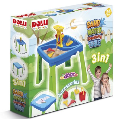 DOLU Hrací stolík 3v1 (piesok, voda, kreativita)