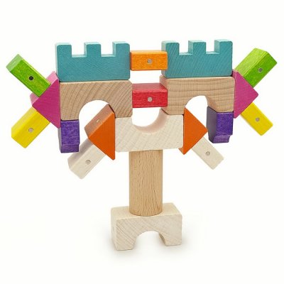 Kooglo drevená magnetická stavebnica Giga Color, 300 ks