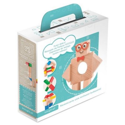 Kooglo drevená magnetická stavebnica Mini Color, 30 ks