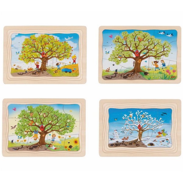 Goki Viacvrstvové puzzle Jabloň, 47 dielikov