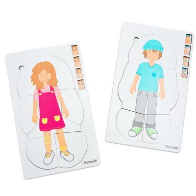 Betzold Viacvrstvové puzzle Ľudia, sada 5 ks