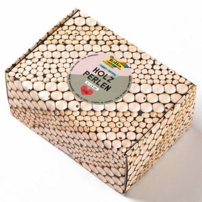 Folia Školská sada Drevené korálky - Prírodné, 1 kg