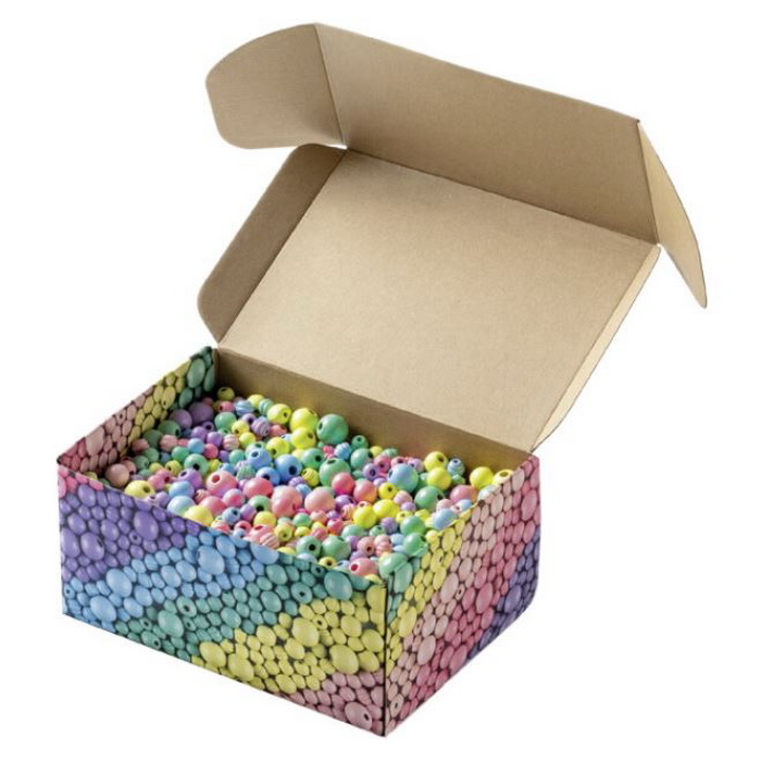 Folia Školská sada Drevené korálky - Pastelové, 1 kg