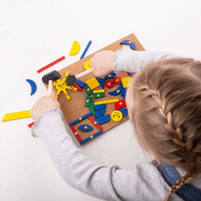 Bigjigs Toys Korková zatĺkačka, 229 ks