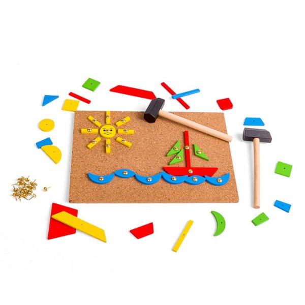 Bigjigs Toys Korková zatĺkačka, 229 ks
