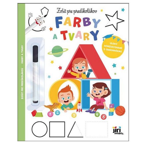 JRM Zošit pre predškolákov Farby a tvary + fixka