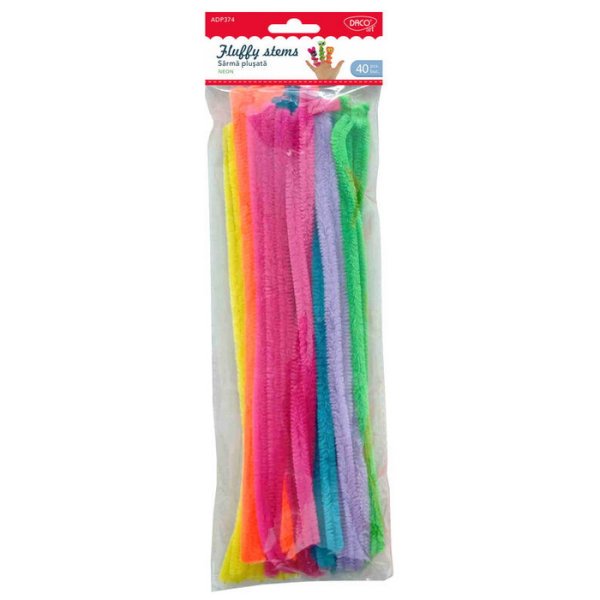DACOart Chenille neónové, 40 ks
