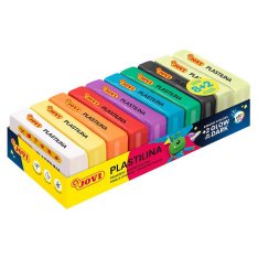 JOVI Plastelína Glow 50g ( 8 farieb + 2 svietiace v tme)