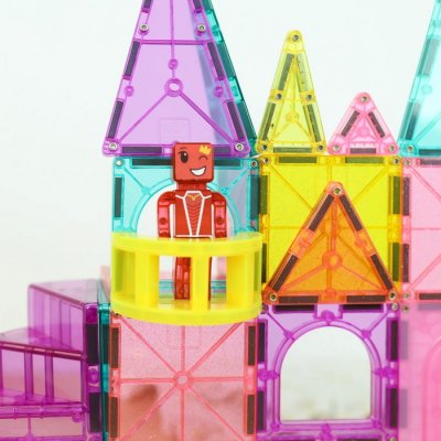 MagnaTiles Magnetická stavebnica microMAGS Zámok, 48 dielov