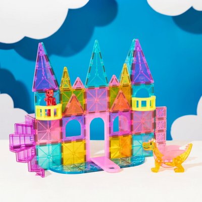 MagnaTiles Magnetická stavebnica microMAGS Zámok, 48 dielov