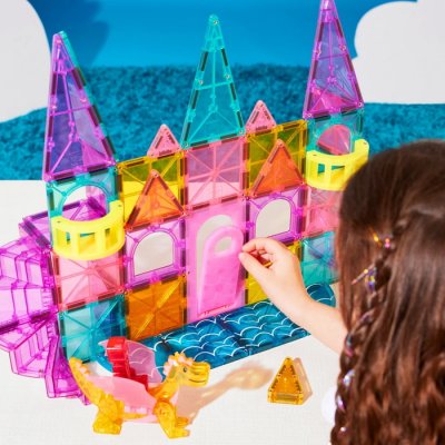 MagnaTiles Magnetická stavebnica microMAGS Zámok, 48 dielov