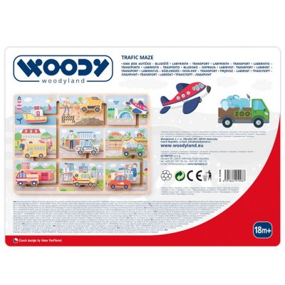 Woody Posuvný labyrint Kam ide autíčko?