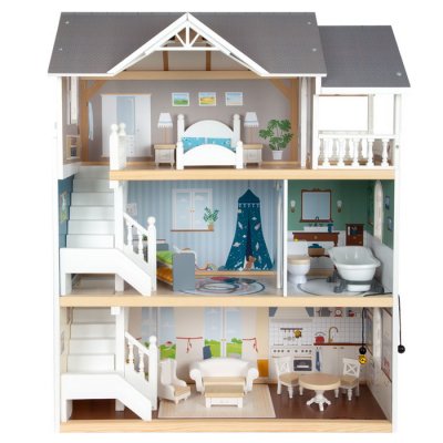 Small Foot Domček pre bábiky s príslušenstvom Mestská vila, 76 cm