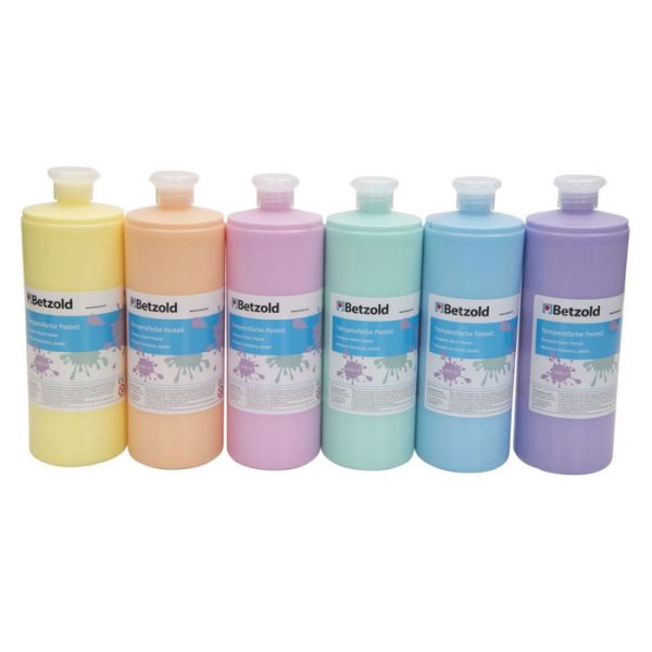 Betzold Pastelové temperové farby 1l, 6 ks