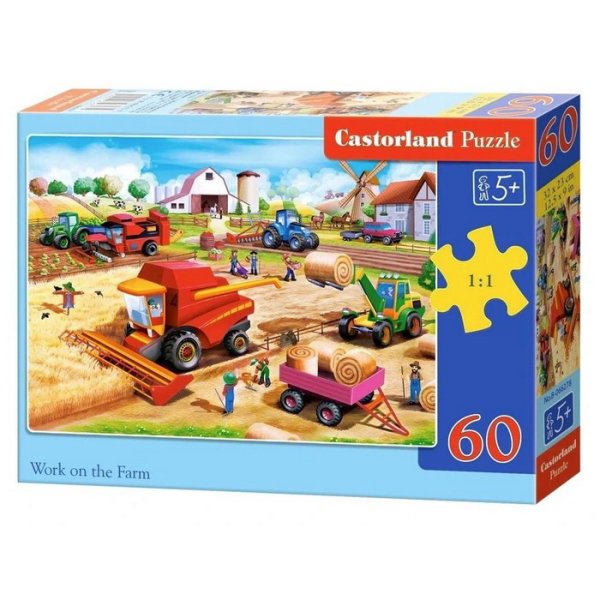 Castorland Puzzle Práce na farme, 60 dielikov