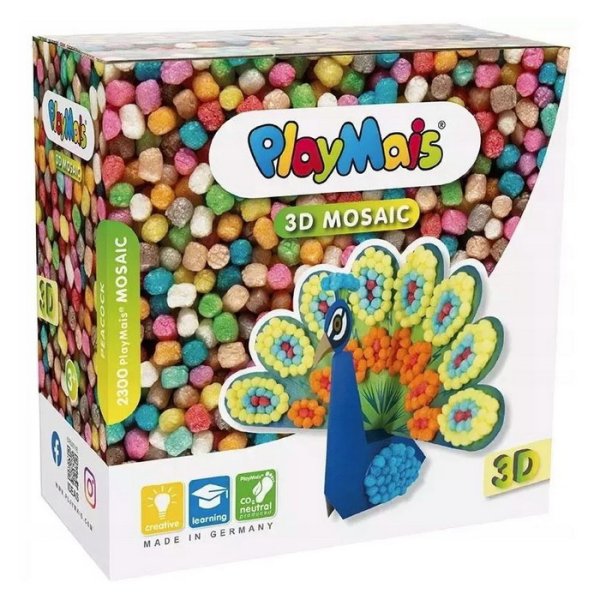 Playmais Mozaika 3D Páv, 2300 ks