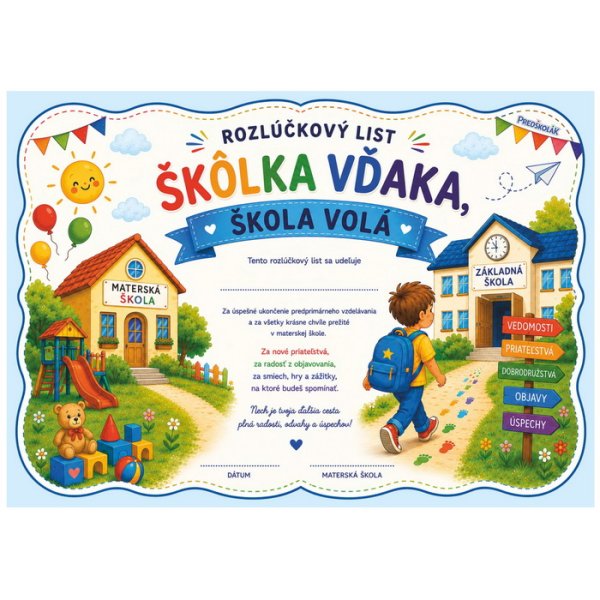 Rozlúčkový list, A5