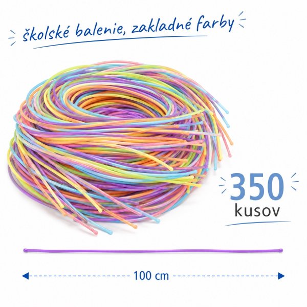 Školská sada bužírok 100 cm, 350 ks