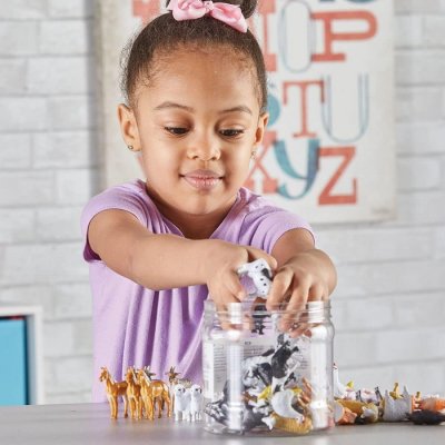 Learning Resources Figúrky zvierat na triedenie Farma, 60 ks