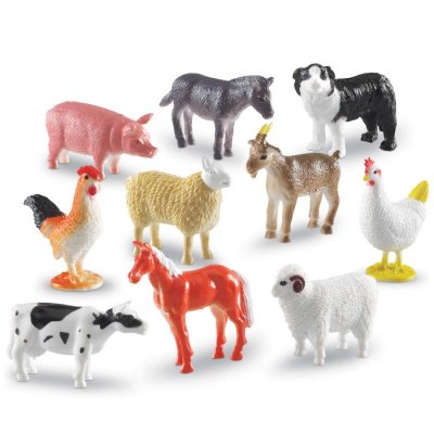 Learning Resources Figúrky zvierat na triedenie Farma, 60 ks