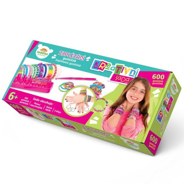 Teddies Urob si svoj náramok z gumičiek, sada 600 ks
