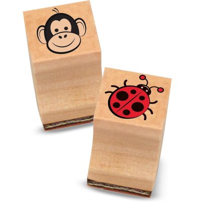 Melissa & Doug - Drevené pečiatky, 26 ks