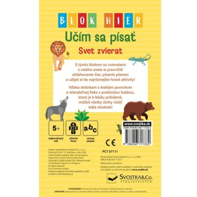 Blok hier Učím sa písať Svet zvierat