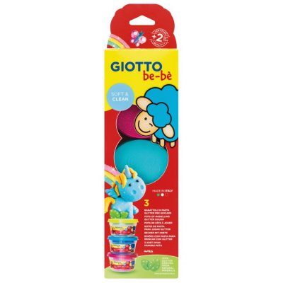 Giotto Be-Be Mäkká modelovacia hmota s trblietkami, 3 x 100 g