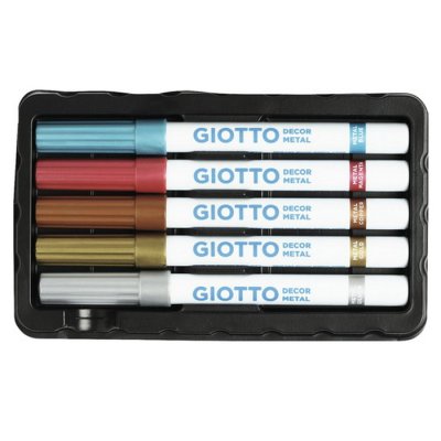 Giotto Decor Akrylové metalické fixky, 5 ks