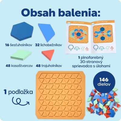 Learning Resources Matematická mozaika, 146 dielikov